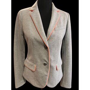 Gap Academy Blazer Womens SM Gray/Coral Piping FALL Light Academia american prep